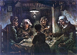 聚會(huì)聊天的人們油畫