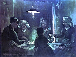 聚會(huì)交流的人們油畫