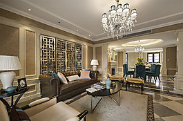 小戶型新中式客廳裝修效果圖