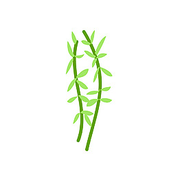 綠葉矢量裝飾素材
