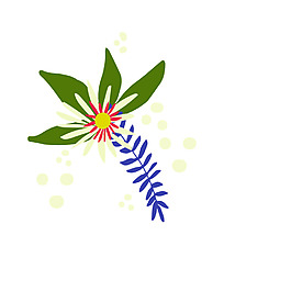 卡通花朵矢量装饰素材