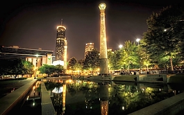 城市夜景环境灯光贴图