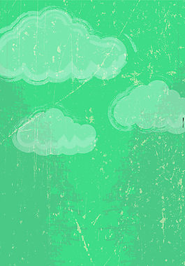 綠色白云下雨背景素材