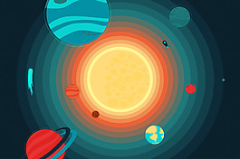 地球明亮星星背景矢量素材