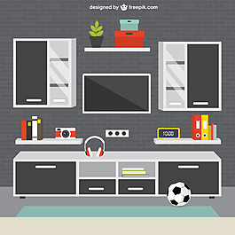 創(chuàng)意臥室設計矢量背景素材