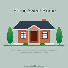 甜蜜的家房屋設計矢量背景素材