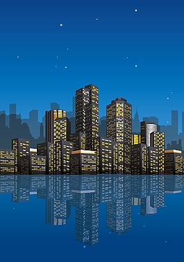 城市建筑背景模版