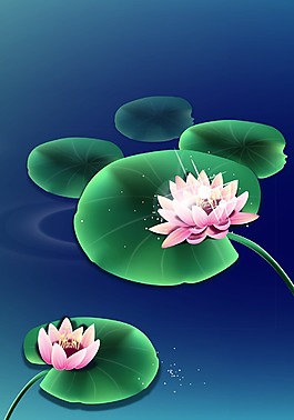 簡約荷花背景模板