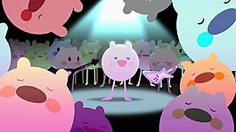 趣味卡哇伊卡通表演