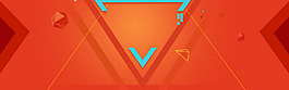 紅色幾何促銷淘寶全屏banner背景