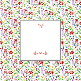 春天小清新花朵平鋪海報背景素材