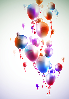 飛升的氣球背景素材