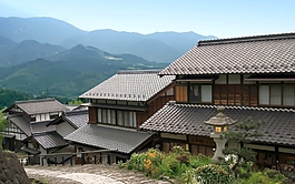 HDR攝影高清度假山間小樓貼圖