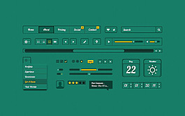 18套新鲜的Web+App界面工具包