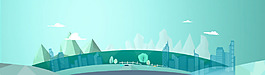 藍色卡通暢游淘寶全屏banner背景