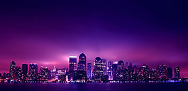 紫色大氣誘惑都市淘寶全屏banner背景