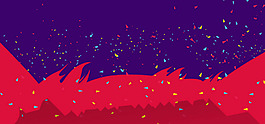 紅紫大氣碎花淘寶全屏banner背景