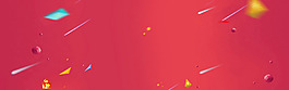 红色简约几何促销淘宝全屏banner背景