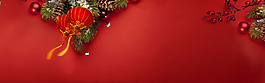 紅色喜慶燈籠圓球淘寶全屏banner背景