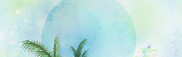 清新藍色大氣圓球淘寶banner背景