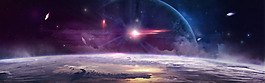 宇宙大氣星球表面淘寶banner背景