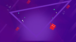 紫底三角幾何紅包淘寶banner背景