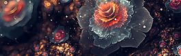 海底透明花朵淘寶banner背景