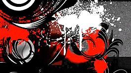 藤蔓水墨飛濺屏幕高清背景