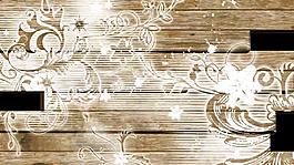 復古花紋生長變換視頻素材