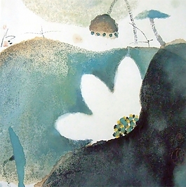 清新淡雅莲花水墨画装饰画