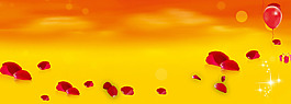 浪漫紅色氣球背景