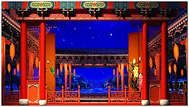 故宮回廊戲臺視頻素材