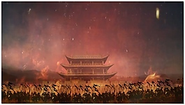 霸氣精忠報國古代軍隊(有音樂)視頻素材