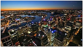 城市華燈初上夜景視頻素材