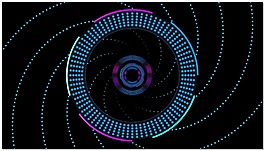 蓝色粒子宇宙轨道视频素材