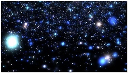 蔚藍星空彩幕視頻素材