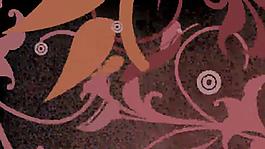 暗紅復古花紋生長變換視頻素材