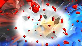 紅色墨滴飛濺屏幕視頻素材