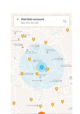 附近搜索餐館APP界面設(shè)計(jì)