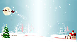 夢(mèng)幻圣誕節(jié)雪夜背景