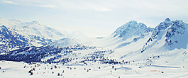 小清新雪山風景背景