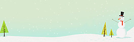 小清新雪人背景