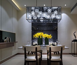 簡約室內餐廳效果圖