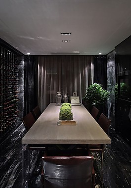 暗色餐廳效果圖