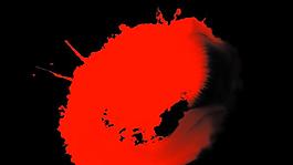 血滴暈染紅色水墨變換視頻素材