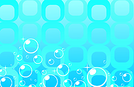 藍色氣泡夢幻背景矢量素材