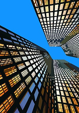 城市建筑背景模版