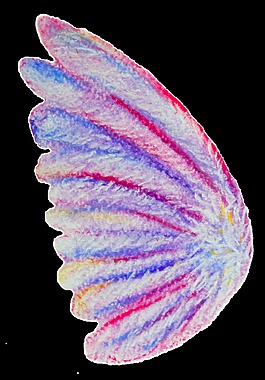 梦幻翅膀透明装饰素材