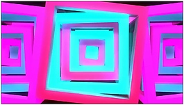 红色旋转灯光立方体视频素材