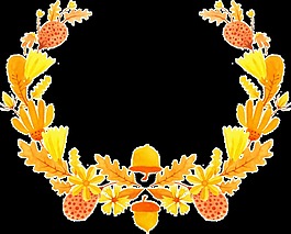 秋天花環(huán)透明免扣素材